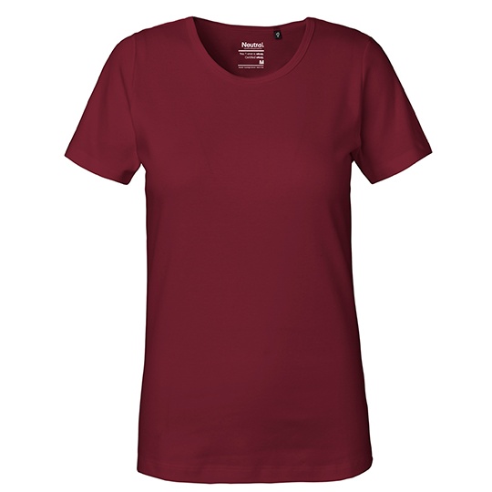 Damski T-shirt Interlock NE81029 - Bordeaux
