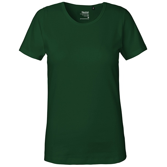 Damski T-shirt Interlock NE81029 - Bottle Green