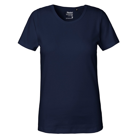 Damski T-shirt Interlock NE81029 - Navy