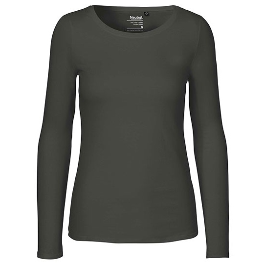 Koszulka Damska Dopasowana Bawelna Organiczna NE81050 - Charcoal