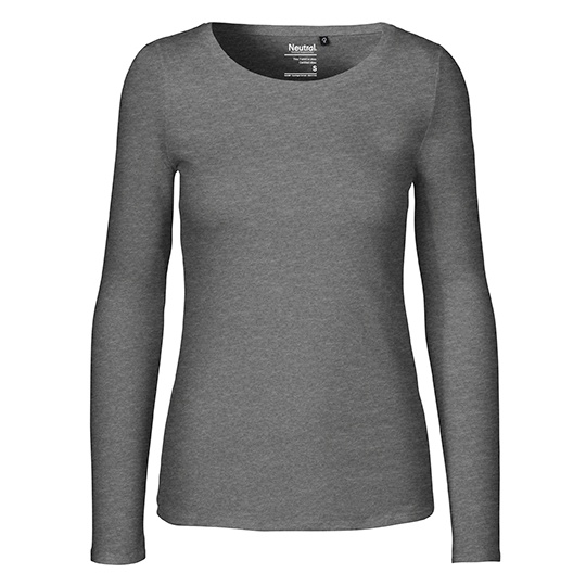 Koszulka Damska Dopasowana Bawelna Organiczna NE81050 - Dark Heather