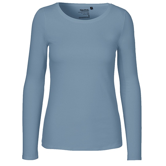 Koszulka Damska Dopasowana Bawełna Organiczna NE81050 - Dusty Indigo