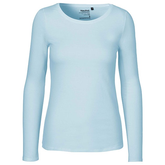 Koszulka Damska Dopasowana Bawelna Organiczna NE81050 - Light Blue