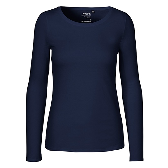 Koszulka Damska Dopasowana Bawełna Organiczna NE81050 - Navy