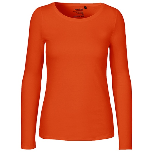 Koszulka Damska Dopasowana Bawelna Organiczna NE81050 - Orange