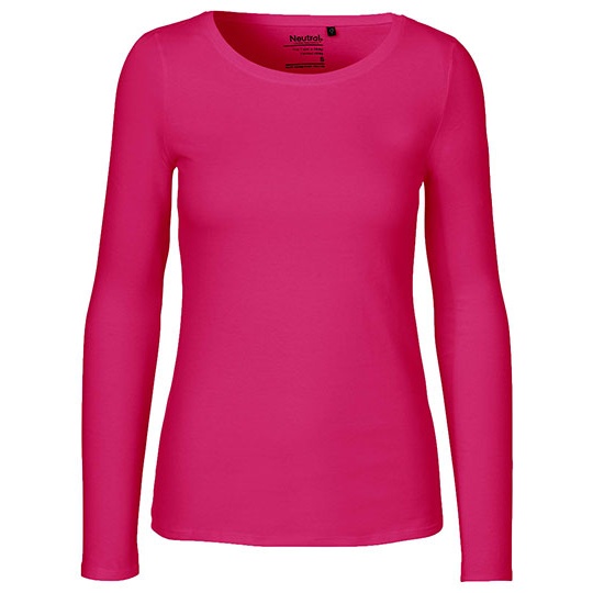 Koszulka Damska Dopasowana Bawelna Organiczna NE81050 - Pink