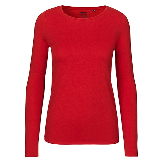 Koszulka Damska Dopasowana Bawelna Organiczna NE81050 - Red
