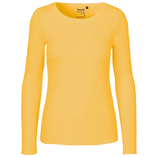 Koszulka Damska Dopasowana Bawelna Organiczna NE81050 - Yellow