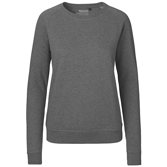 Bluza Damska Klasyczna Raglanowa Bawelniana Ekologiczna NE83001 - Dark Heather