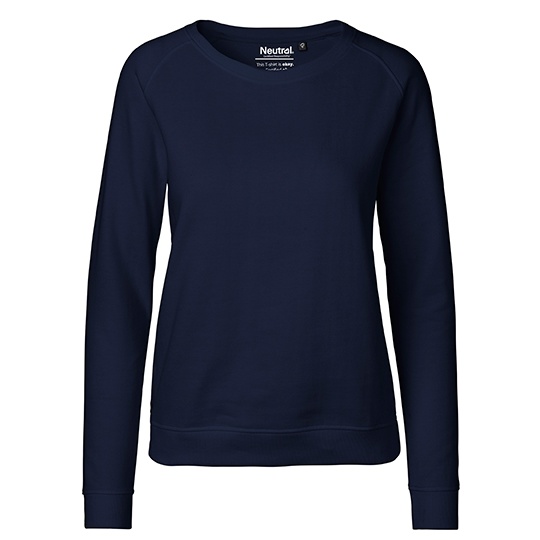 Bluza Damska Klasyczna Raglanowa Bawelniana Ekologiczna NE83001 - Navy