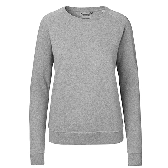 Bluza Damska Klasyczna Raglanowa Bawelniana Ekologiczna NE83001 - Sport Grey