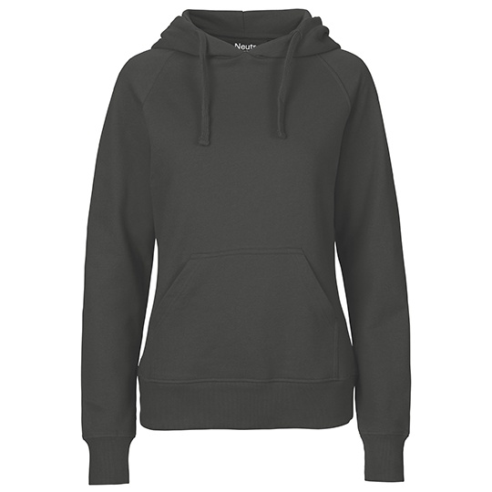Bluza z kapturem Damska Klasyczna Bawelna Organiczna Fairtrade NE83101 - Charcoal