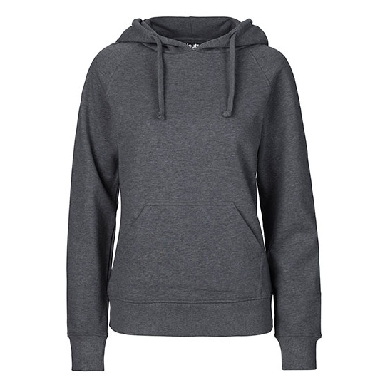 Bluza z kapturem Damska Klasyczna Bawelna Organiczna Fairtrade NE83101 - Dark Heather
