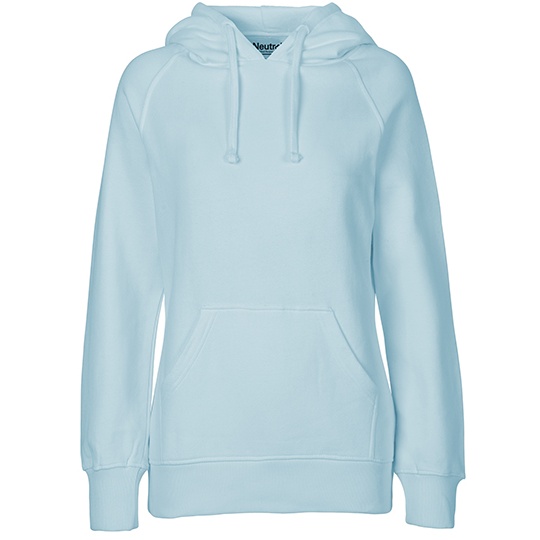 Bluza z kapturem Damska Klasyczna Bawelna Organiczna Fairtrade NE83101 - Light Blue