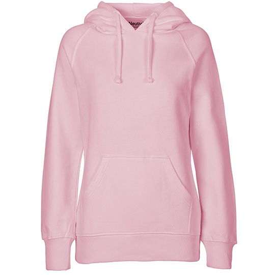 Bluza z kapturem Damska Klasyczna Bawelna Organiczna Fairtrade NE83101 - Light Pink