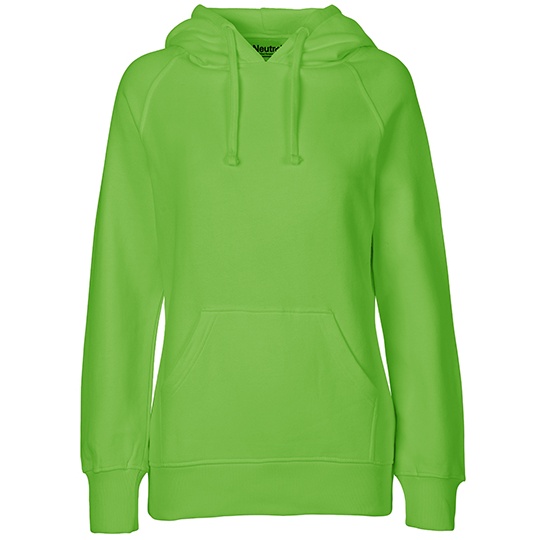 Bluza z kapturem Damska Klasyczna Bawelna Organiczna Fairtrade NE83101 - Lime