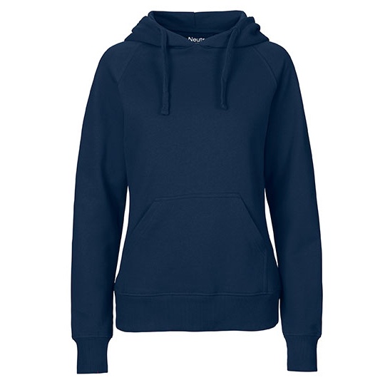 Bluza z kapturem Damska Klasyczna Bawelna Organiczna Fairtrade NE83101 - Navy
