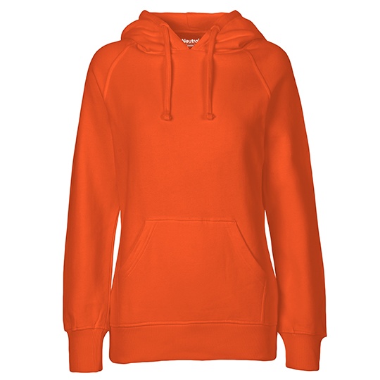 Bluza z kapturem Damska Klasyczna Bawelna Organiczna Fairtrade NE83101 - Orange