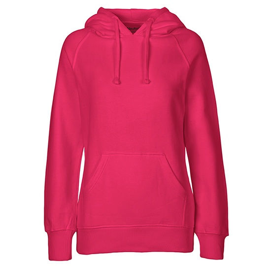 Bluza z kapturem Damska Klasyczna Bawelna Organiczna Fairtrade NE83101 - Pink
