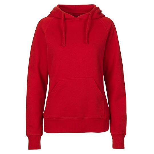 Bluza z kapturem Damska Klasyczna Bawelna Organiczna Fairtrade NE83101 - Red