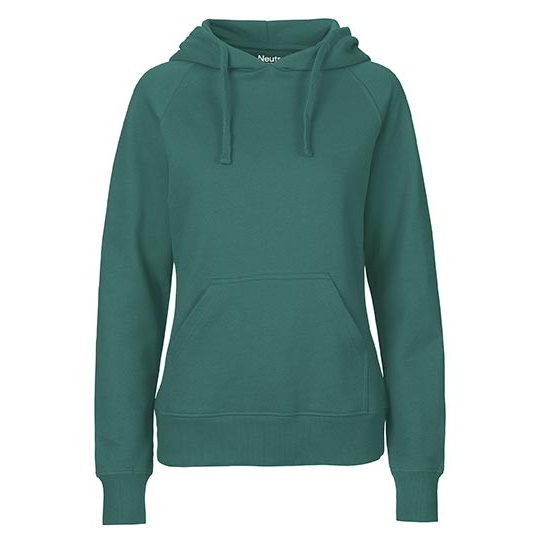 Bluza z kapturem Damska Klasyczna Bawelna Organiczna Fairtrade NE83101 - Teal