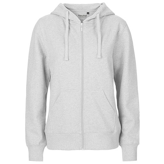 Bluza Damska z Kapturem Rozpinana Bawelniana NE83301 - Ash Grey