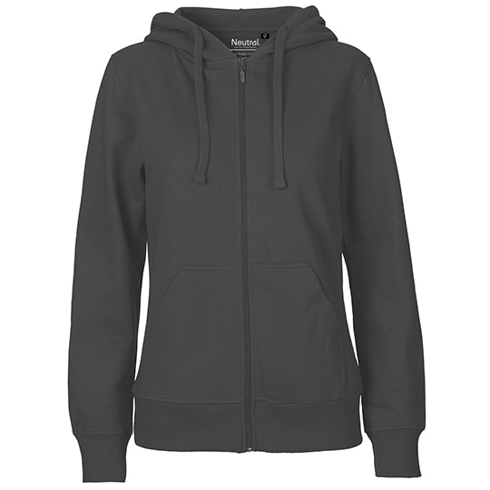 Bluza Damska z Kapturem Rozpinana Bawełniana NE83301 - Charcoal
