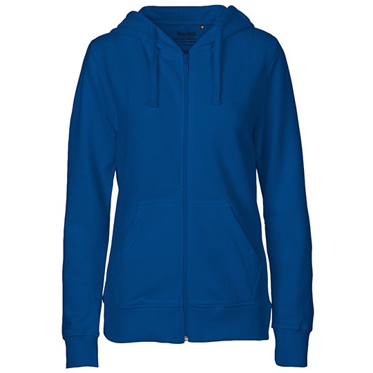 Bluza Damska z Kapturem Rozpinana Bawelniana NE83301 - Royal
