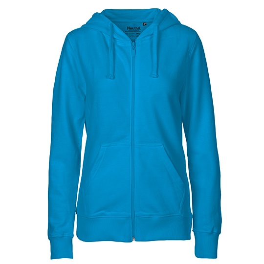 Bluza Damska z Kapturem Rozpinana Bawelniana NE83301 - Sapphire