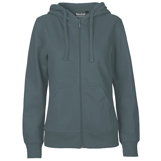 Bluza Damska z Kapturem Rozpinana Bawełniana NE83301 - Teal