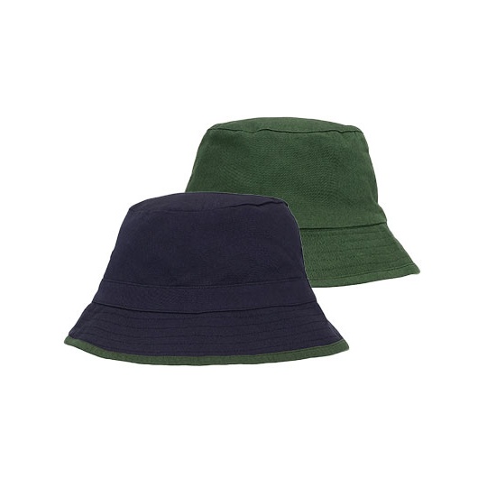 Dwustronny bawełniany kapelusz NE93061 - Navy & Bottle Green