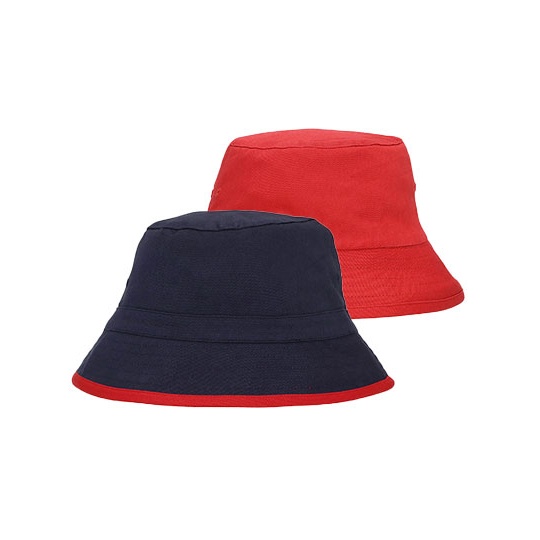 Kapelusz Dwustronny Bawełniany NE93061 - Navy & Red