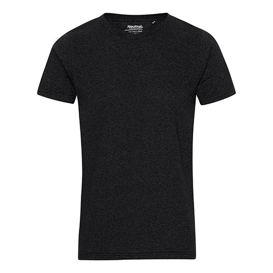 T-shirt Dopasowany Bawełna Poliester NEC61001 - Black Melange