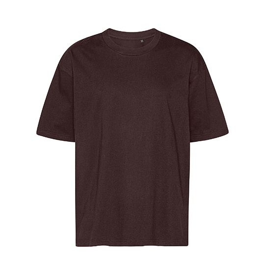 T-Shirt Oversize Bawelna Organiczna NET60011 - Brown