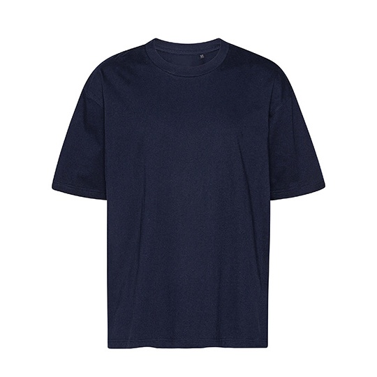 T-Shirt Oversize Bawelna Organiczna NET60011 - Navy