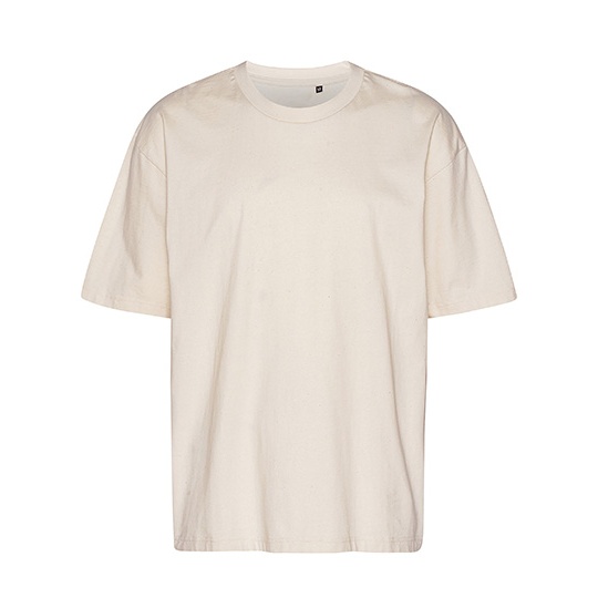 T-Shirt Oversize z Bawełny NET60011 - Raw