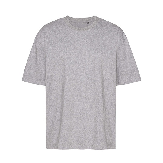 T-Shirt Oversize z Bawełny NET60011 - Sport Grey