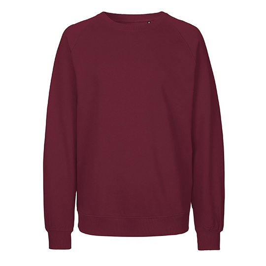 Bluza Raglanowa Unisex Bawełna Organiczna NET63001 - Bordeaux