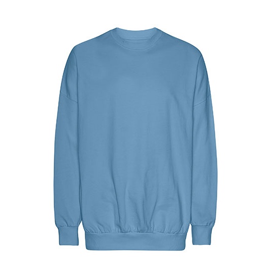 Bluza Oversize Bawełna Organiczna NET63011 - Dusty Indigo