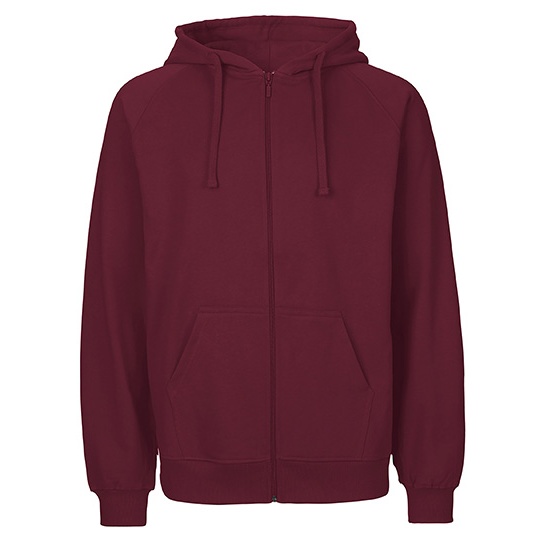 Bluza Unisex Rozpinana Bawelna Organiczna NET63301 - Bordeaux