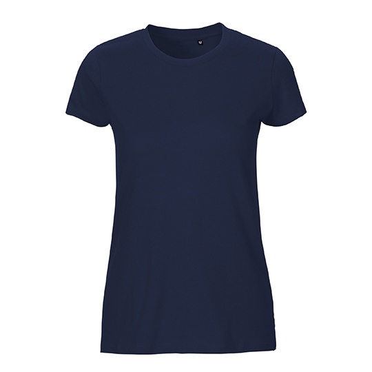Damski T-shirt Slim NET81001 - Navy
