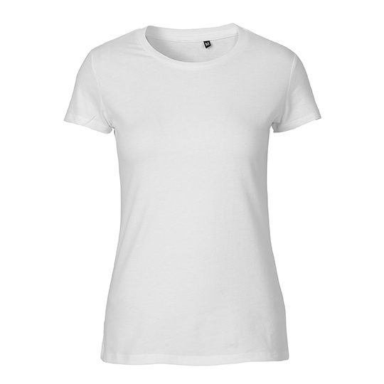 Damski T-shirt Slim NET81001 - White