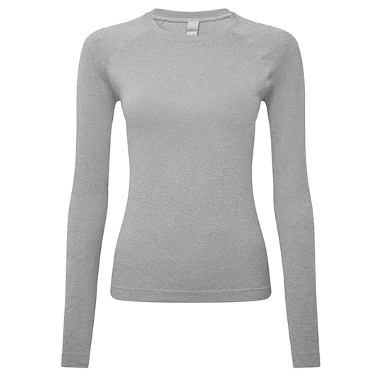 Koszulka Termoaktywna Damska Dopasowana Bezszwowa Oddychajaca NN370 - Grey Heather