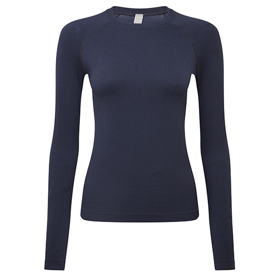 Koszulka Termoaktywna Damska Dopasowana Bezszwowa Oddychajaca NN370 - Navy Heather