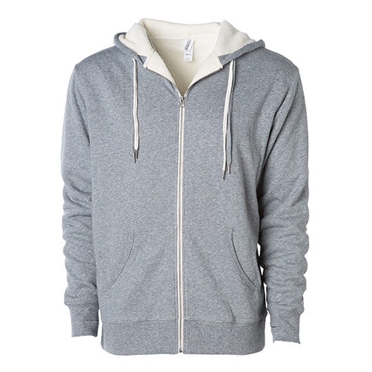 Bluza Unisex z Kapturem Dekatyzowana Frotte Sherpa NP352 - Salt-N-Pepper & Natural