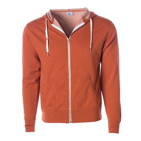 Bluza Unisex z Kapturem Francuska Frotte NP354 - Burnt Orange Heather