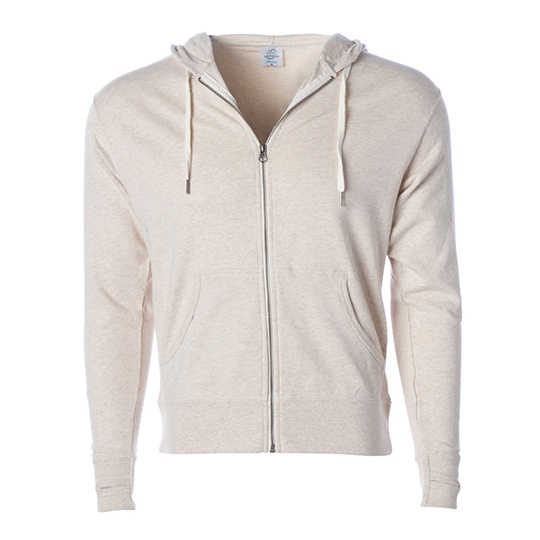 Bluza Unisex z Kapturem Francuska Frotte NP354 - Oatmeal Heather