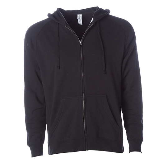 Bluza Raglan na Zamek Polar Poliester Bawelna NP355 - Black