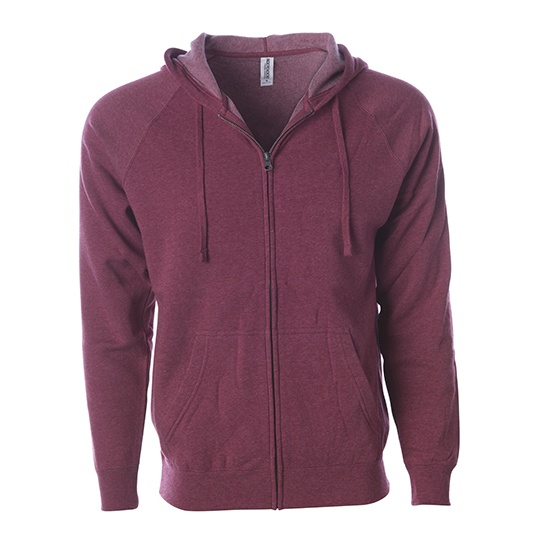 Bluza Raglan na Zamek Polar Poliester Bawelna NP355 - Crimson