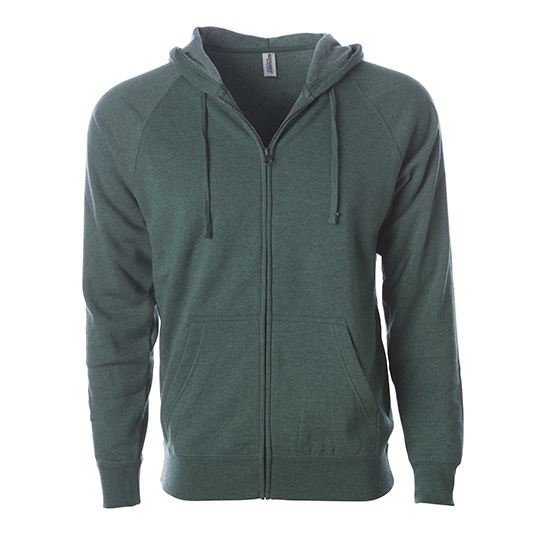 Bluza Raglan na Zamek Polar Poliester Bawelna NP355 - Moss